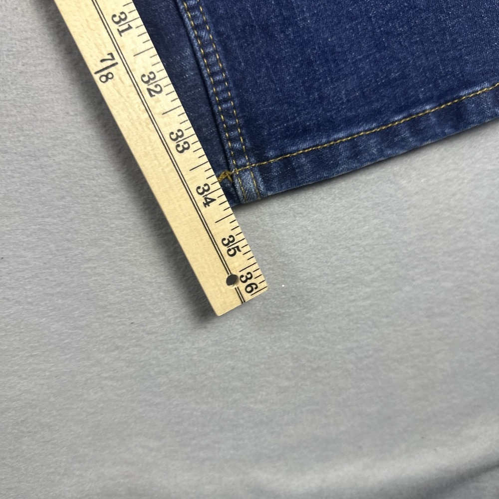 Wrangler Jeans Men 29x36 Blue Straight Leg Dark Wash Denim Pants Cowboy - Picture 4 of 7